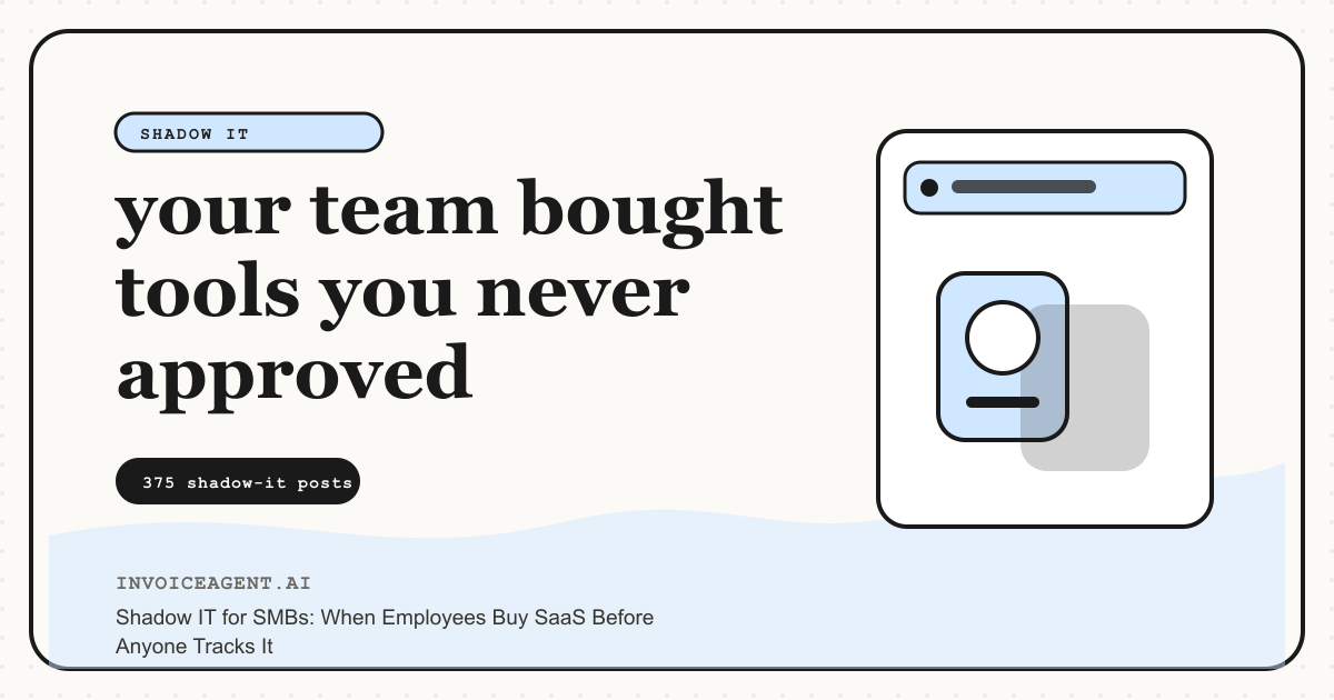 Shadow IT for SMBs: When Employees Buy SaaS Before Anyone Tracks It